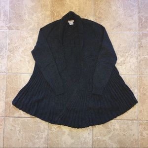 100% Cashmere Gray open front cardigan